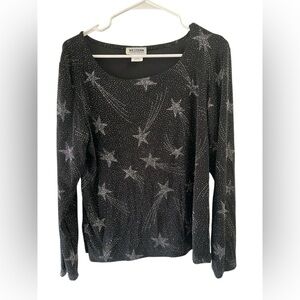 Vintage western connection long sleeve sparkle shirt